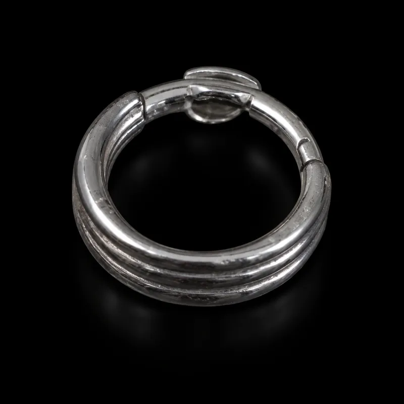 Anneau argent double jonc