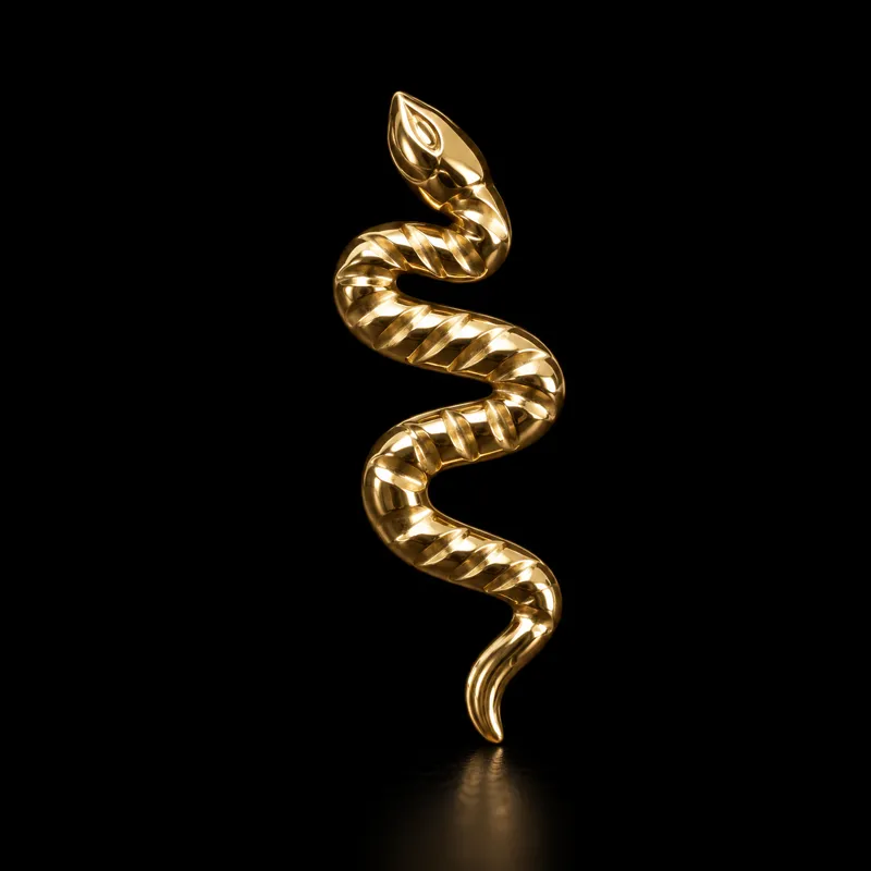 Labret serpent doré