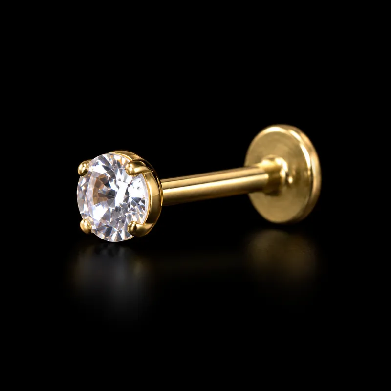 Labret strass doré